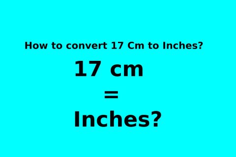 How to Convert 15 Cm to Inches?